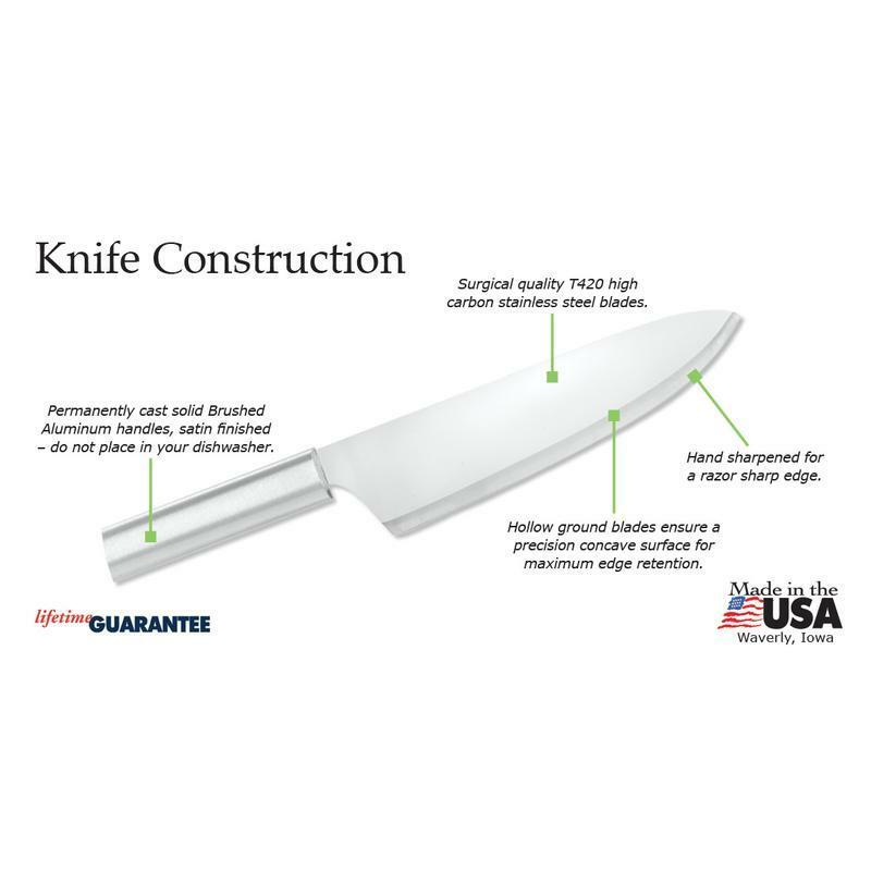 Rada French Chef Knife R131 American Made kitchen cutlery L/R handed Free Ship - Fresh Stock Dated January 2026