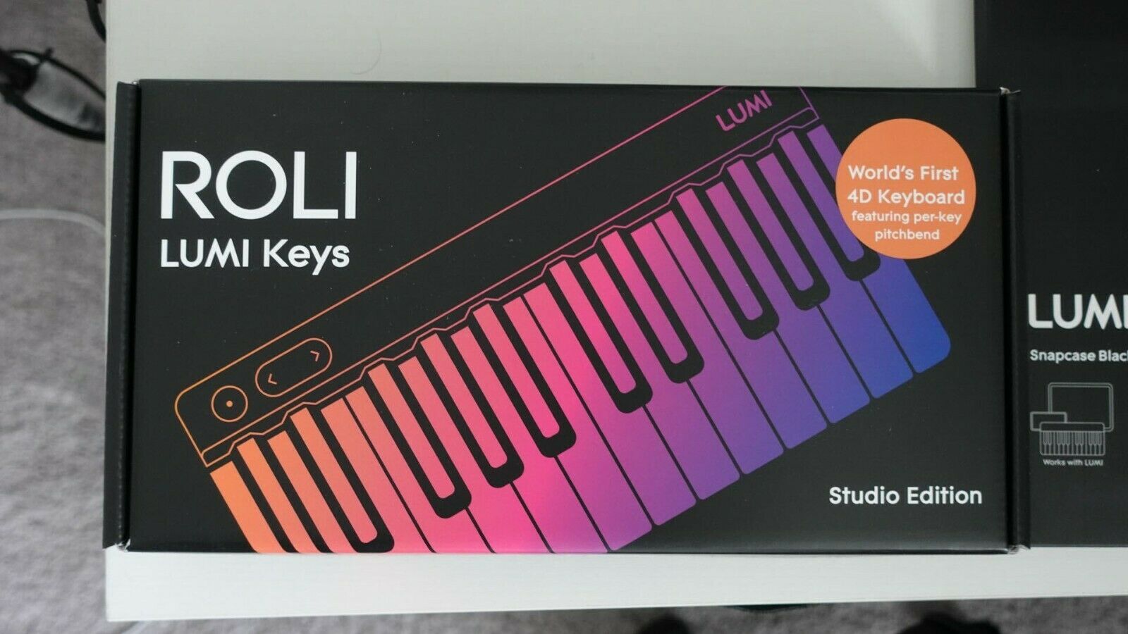 ROLI Lumi Keys Studio Edition 4D Bluetooth Keyboard w/ ROLI Snapcase Black - Fresh Stock Dated December 2025