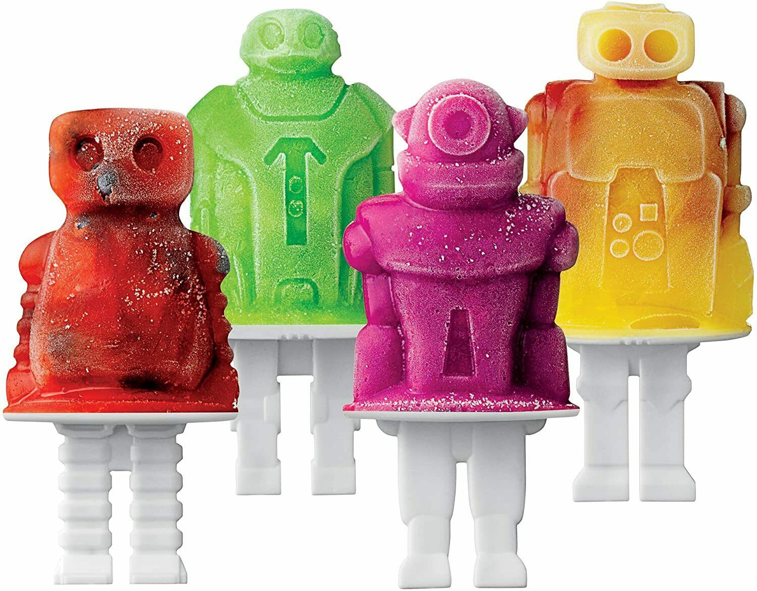 Tovolo Pop Mold Tray Sleeves 24PC Set- TIKI MONSTER ROBOT 12 Sleeves 12 Handles - Fresh Stock Dated February 2026