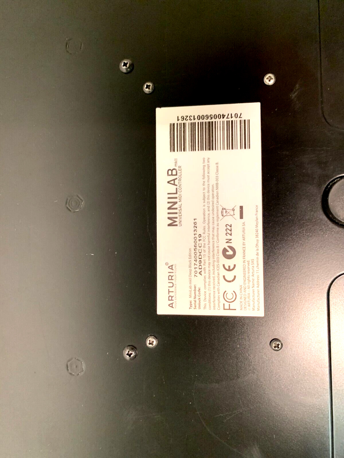 Arturia Minilab MKII Mini Hybrid Keyboard 25 Slim-Key Midi Controller Black - Fresh Stock Dated December 2025