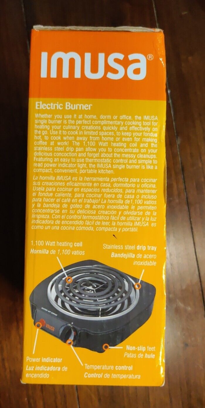 Portable Electric Single Burner1100Watts Hot Plate Countertop Stove Cooking Dorm - Fresh Stock Dated February 2026