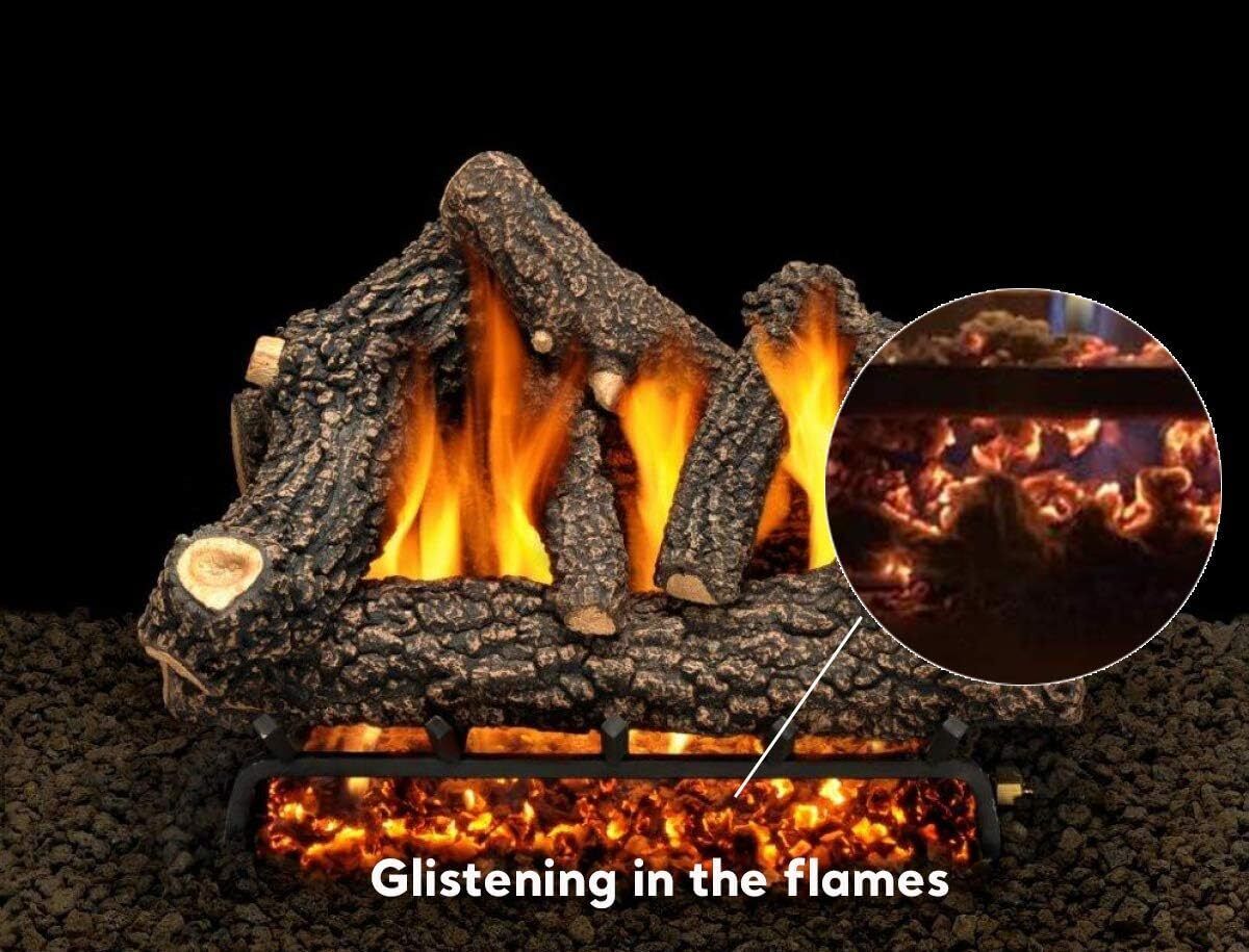 Gas Fireplace Embers, 6 Oz Rock Wool Glowing Embers for Gas Logs Fireplace - Fresh Stock Dated January 2026