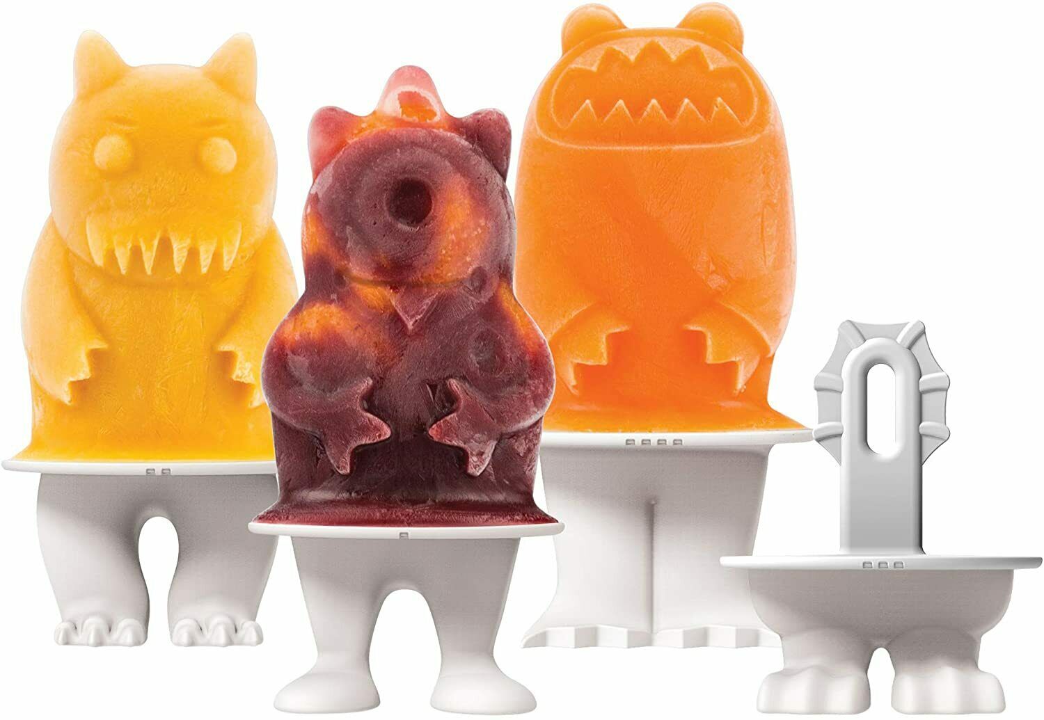 Tovolo Pop Mold Tray Sleeves 24PC Set- TIKI MONSTER ROBOT 12 Sleeves 12 Handles - Fresh Stock Dated February 2026