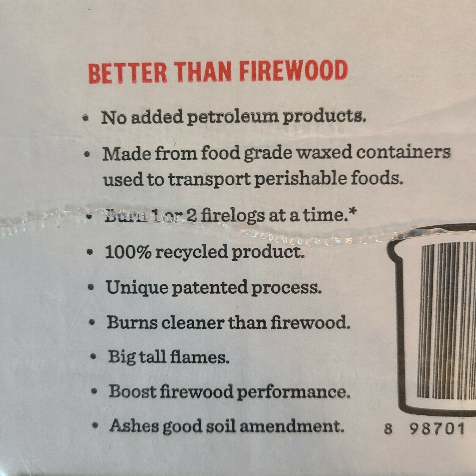 KFC FIRE LOG 11 HERBS & SPICES ENVIROLOG KENTUCKY FRIED CHICKEN FIRE LOG - Fresh Stock Dated December 2025