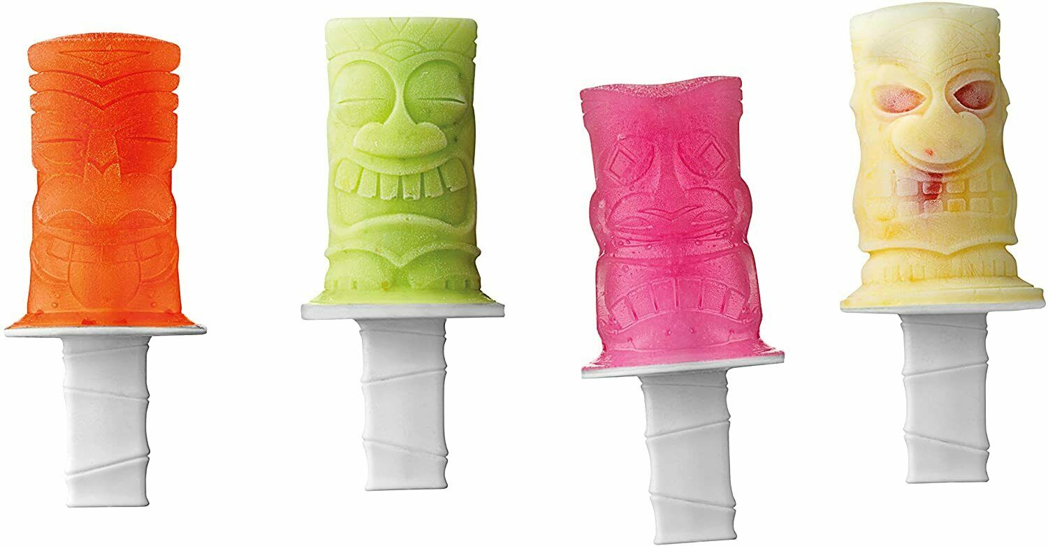 Tovolo Pop Mold Tray Sleeves 24PC Set- TIKI MONSTER ROBOT 12 Sleeves 12 Handles - Fresh Stock Dated February 2026