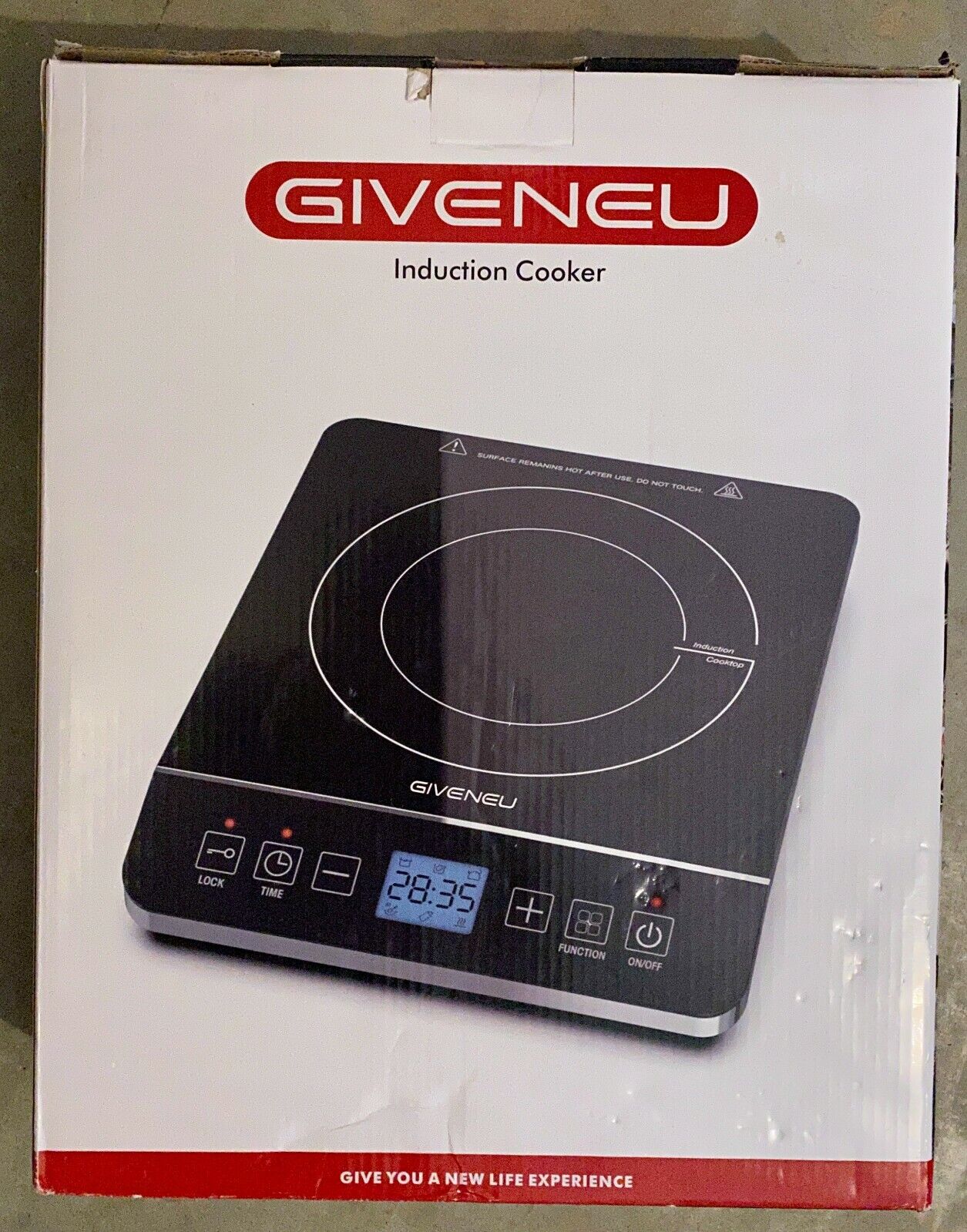 NEW GIVENEU Portable Induction Cooktop 1800W Countertop Burner Induction Cooker - Fresh Stock Dated February 2026