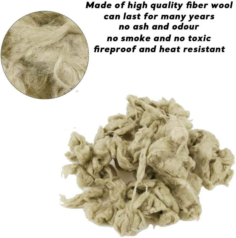 Gas Fireplace Embers, 6 Oz Rock Wool Glowing Embers for Gas Logs Fireplace - Fresh Stock Dated January 2026