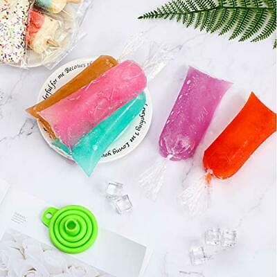 240 Pieces Ice Popsicle Bags Disposable Ice Pop Mold Bags Plastic 2 x 12 Inch - Fresh Stock Dated February 2026