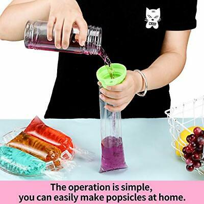 240 Pieces Ice Popsicle Bags Disposable Ice Pop Mold Bags Plastic 2 x 12 Inch - Fresh Stock Dated February 2026