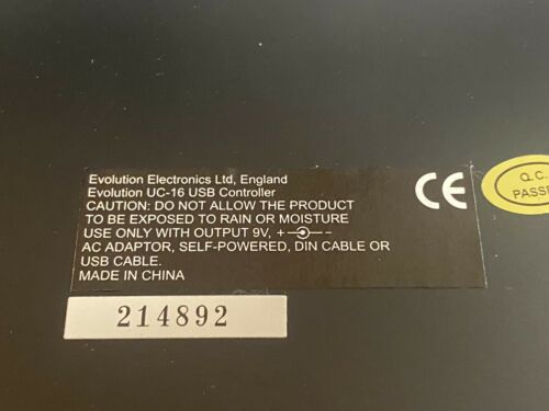 Evolution U-Control UC-16 MIDI Real Time Controller - Fresh Stock Dated December 2025