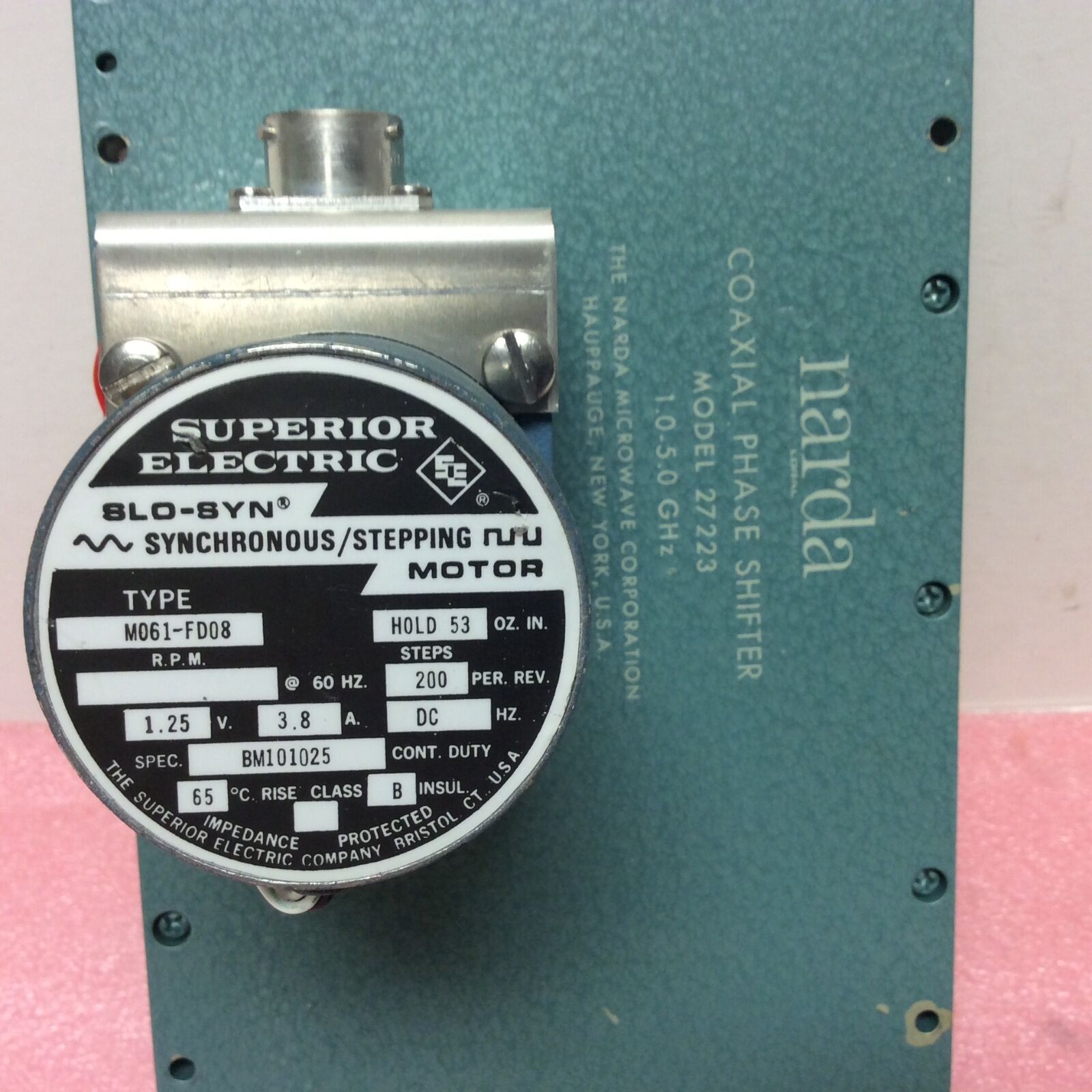 Narda Coaxial Phase Shifter model 27223 1.0 - 5.0 GHz Lockheed Martin Microwave - Fresh Stock Dated December 2025