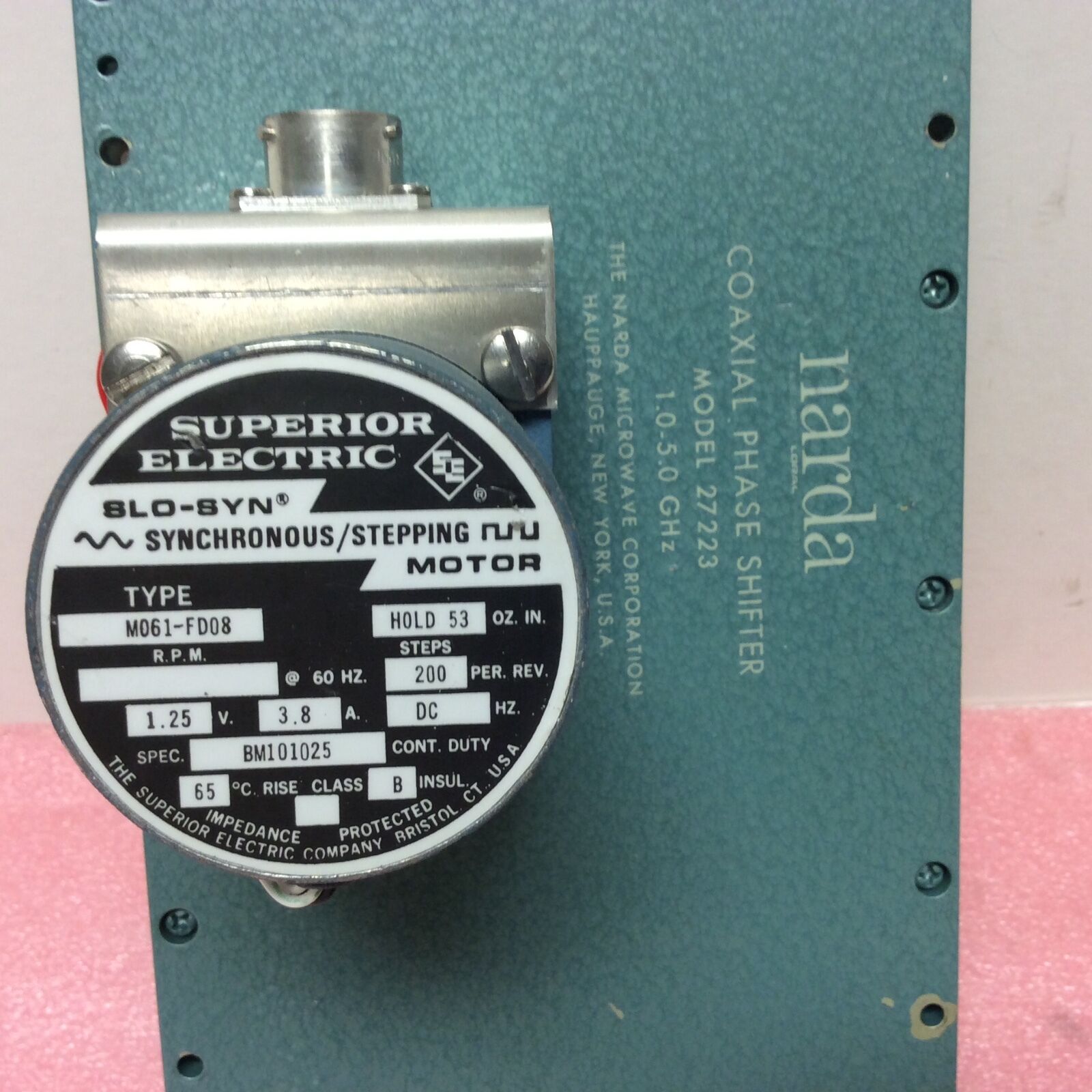 Narda Coaxial Phase Shifter model 27223 1.0 - 5.0 GHz Lockheed Martin Microwave - Fresh Stock Dated December 2025