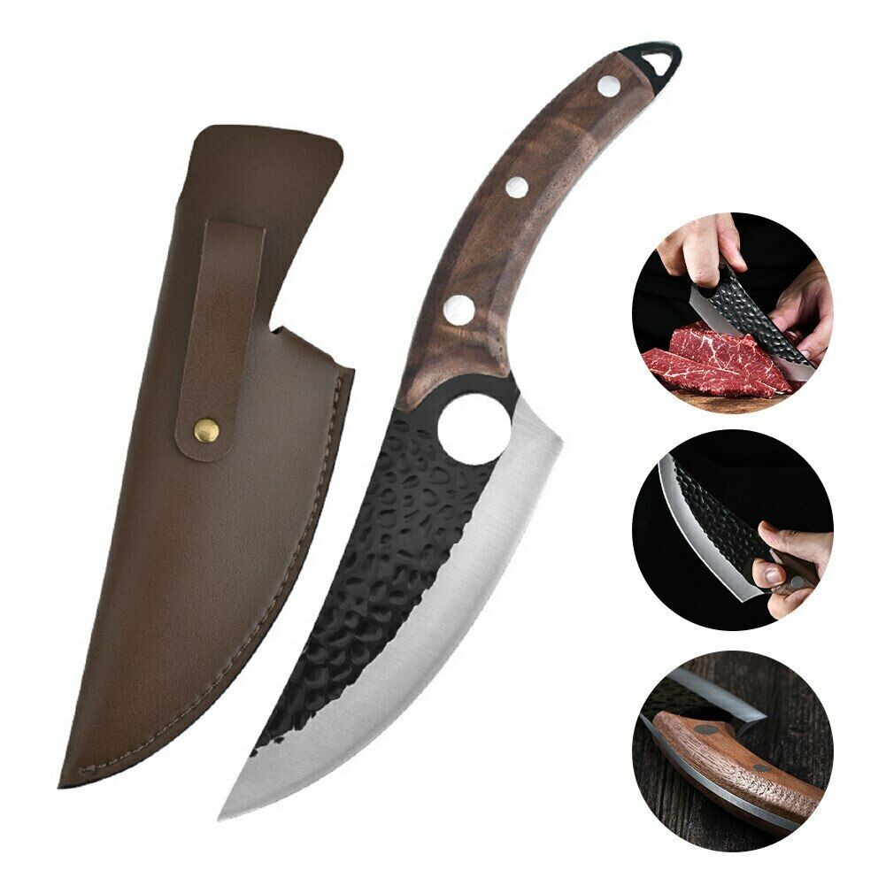 Hunters Serbian Forged Chef Knife Kitchen Butcher Boning Cleaver Hunting Knife - Fresh Stock Dated January 2026