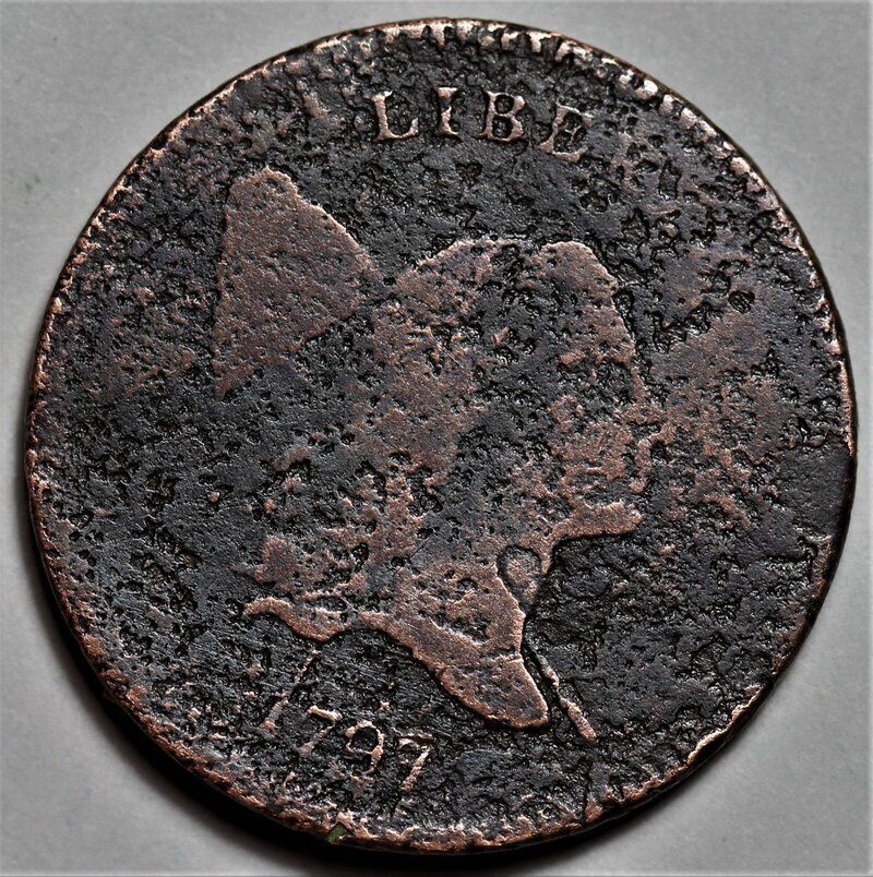1797 Liberty Cap Half Cent - 1 Above 1 - US 1/2c Copper Penny Coin - L20 - Fresh Stock Dated December 2025
