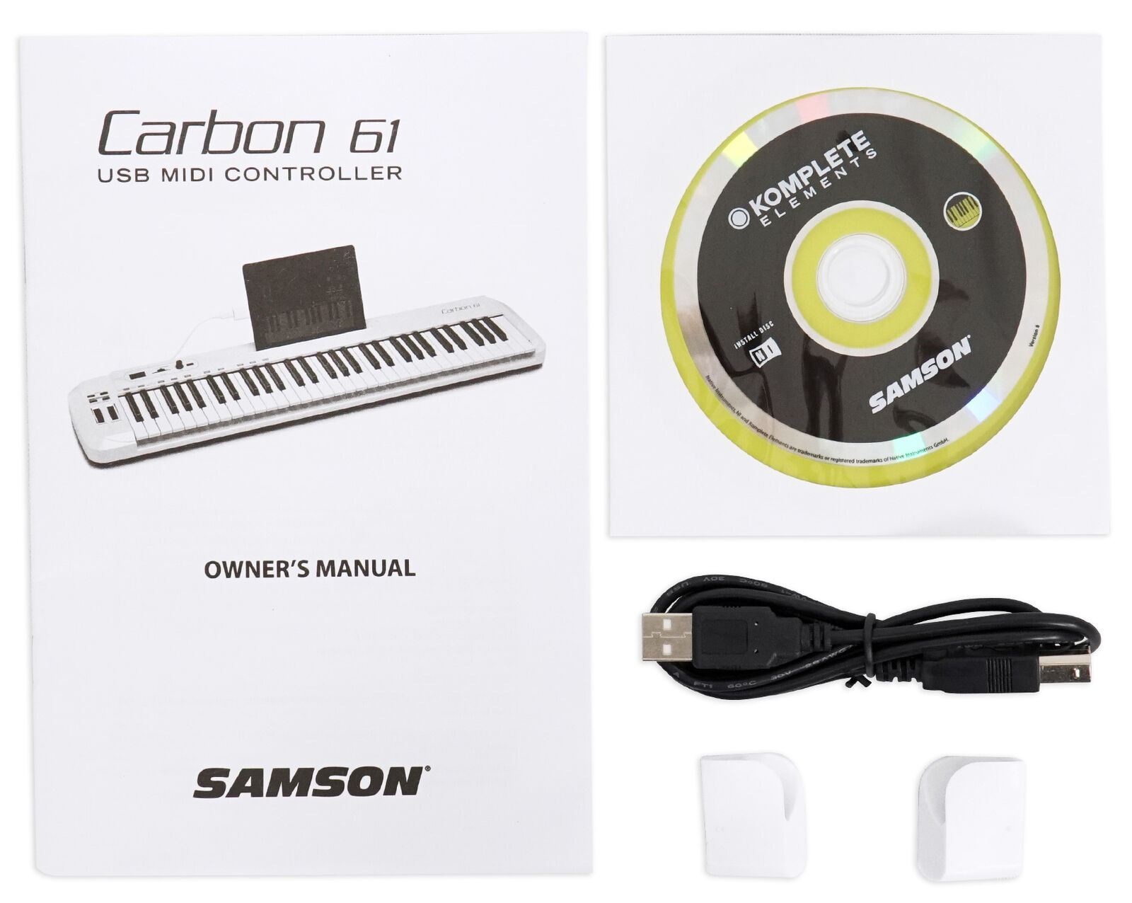 Samson Carbon 61 Key USB MIDI DJ Keyboard Controller+Komplete Elements Software - Fresh Stock Dated December 2025