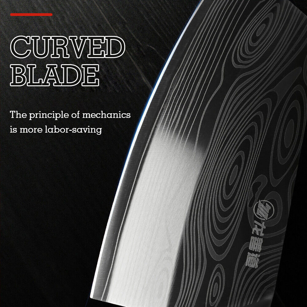 8in Kitchen Cleaver Knife Chopping Meat Butcher Stainless Steel Asian Chef Knife - Fresh Stock Dated February 2026