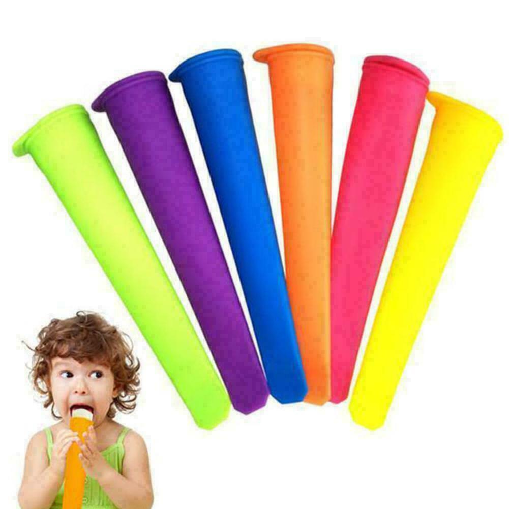 6pcs/set Silicone Popsicle Mold Ice Lolly Mold Ice Maker Ice Mold New Snack Z6T5 - Fresh Stock Dated February 2026