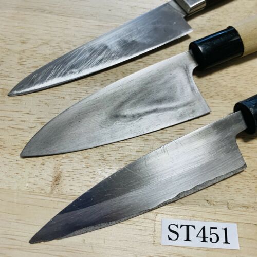 Damaged Lot of three Japanese Chef's Kitchen Knives  From Japan ST451 - Fresh Stock Dated January 2026