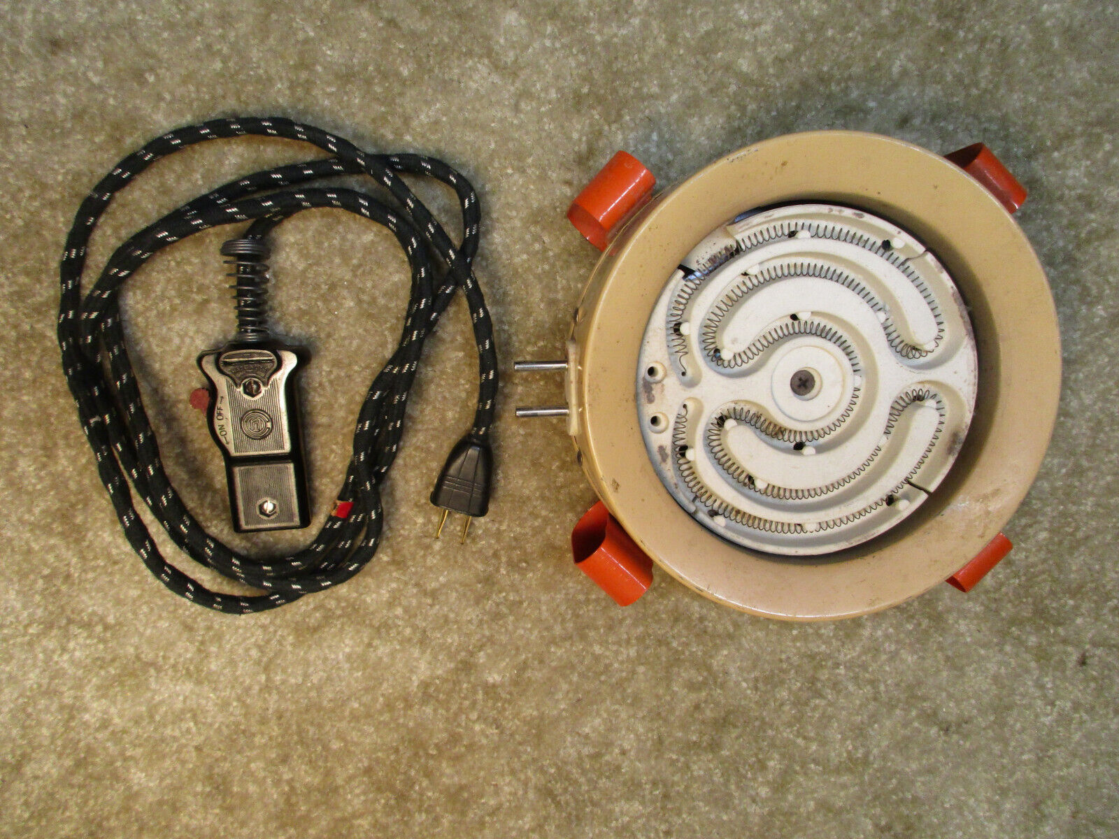 400W Vintage Working Electric  Hot Plate  400W + Switched Cord  Old School Retro - Fresh Stock Dated February 2026