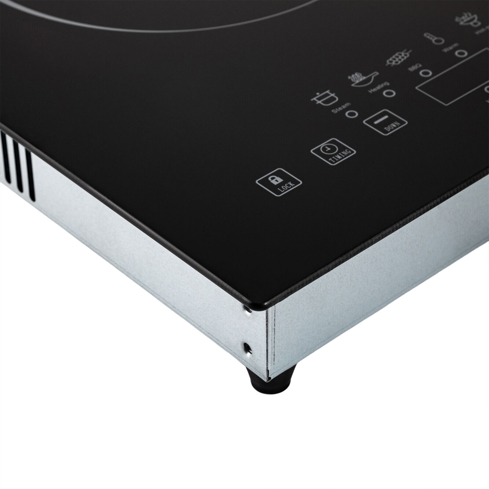 24inch Electric Cooktop 2*Burner 110V Electric Stove 1min-3H Timer Touch Control - Fresh Stock Dated February 2026