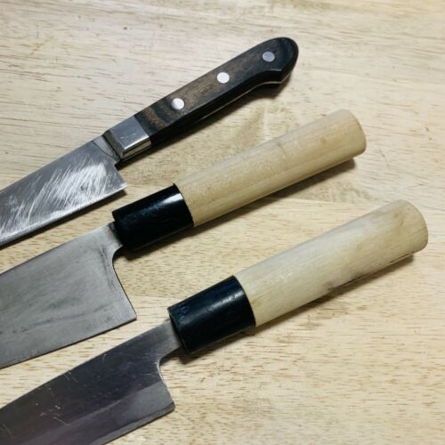 Damaged Lot of three Japanese Chef's Kitchen Knives  From Japan ST451 - Fresh Stock Dated January 2026