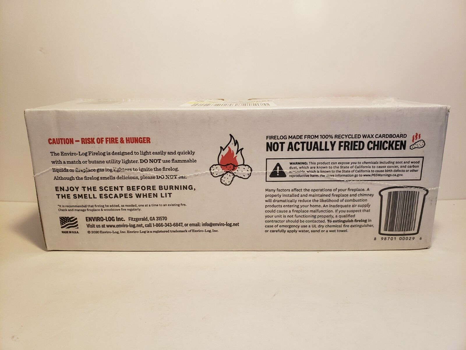 KFC 11 Herbs Spices Fire Log Enviro-Log Firelog Chicken Scented Limited Edition - Fresh Stock Dated December 2025