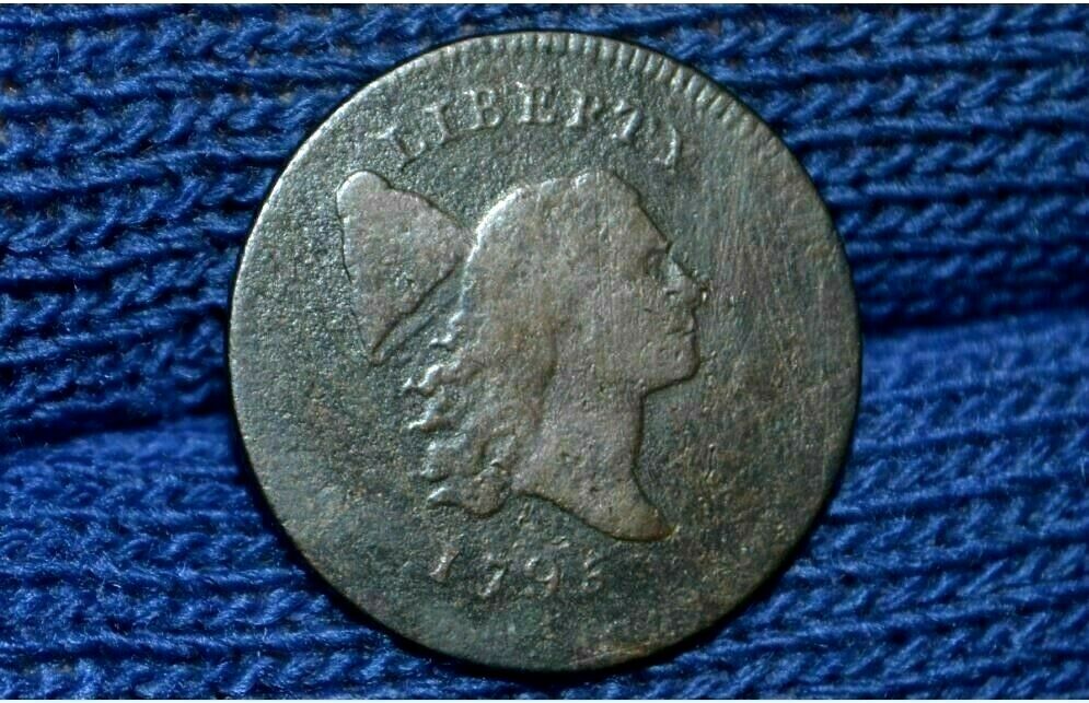 1795 HALF CENT *No Pole* C-5a * Thin Planchet ** VF Details **Off-Center Reverse - Fresh Stock Dated December 2025