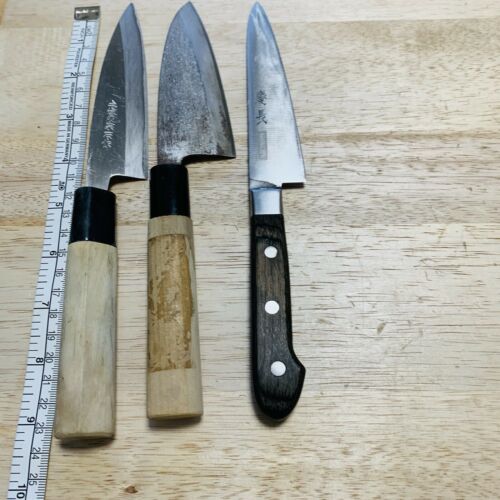 Damaged Lot of three Japanese Chef's Kitchen Knives  From Japan ST451 - Fresh Stock Dated January 2026