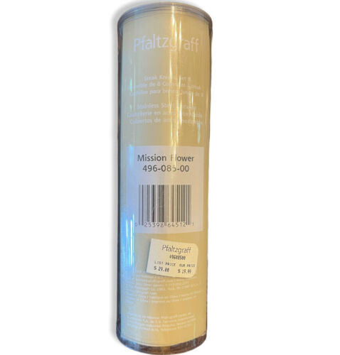 Pfaltzgraff Mission Flower Steak Knives Full Set New Sealed Flatware Silverware - Fresh Stock Dated January 2026