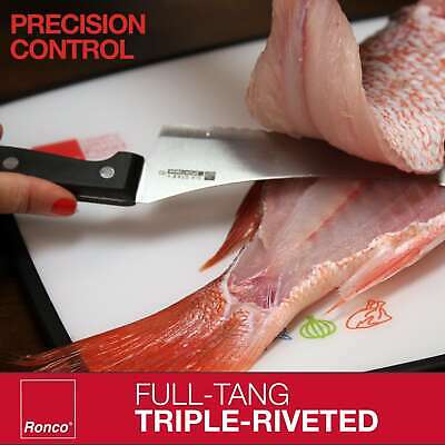 Ronco 20 Piece Knife Set, Full-Tang Handle, Professional Kitchen Knife Set - Fresh Stock Dated January 2026