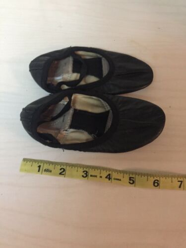 Revolution dancewear Toddler Ballet Shoes black leather girls 13 M - Fresh Stock Dated December 2025