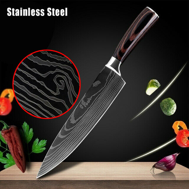 4Pcs Kitchen Knives Set Stainless Steel Single Chef Knives Bread Slicing Knife - Fresh Stock Dated January 2026