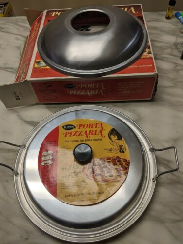 VINTAGE MIRRO ALUMINUM PORTA PIZZARIA HOT PLATE CAMP STOVE PIZZA PLATE UNUSED - Fresh Stock Dated February 2026