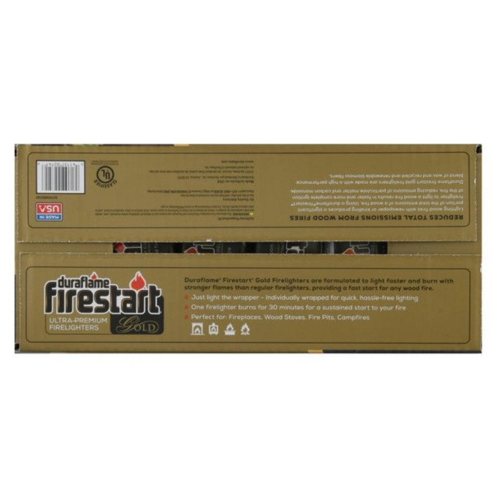 Duraflame Firestart Gold Ultra Premium Fire Starter 24-Pk Just Light The Wrapper - Fresh Stock Dated January 2026