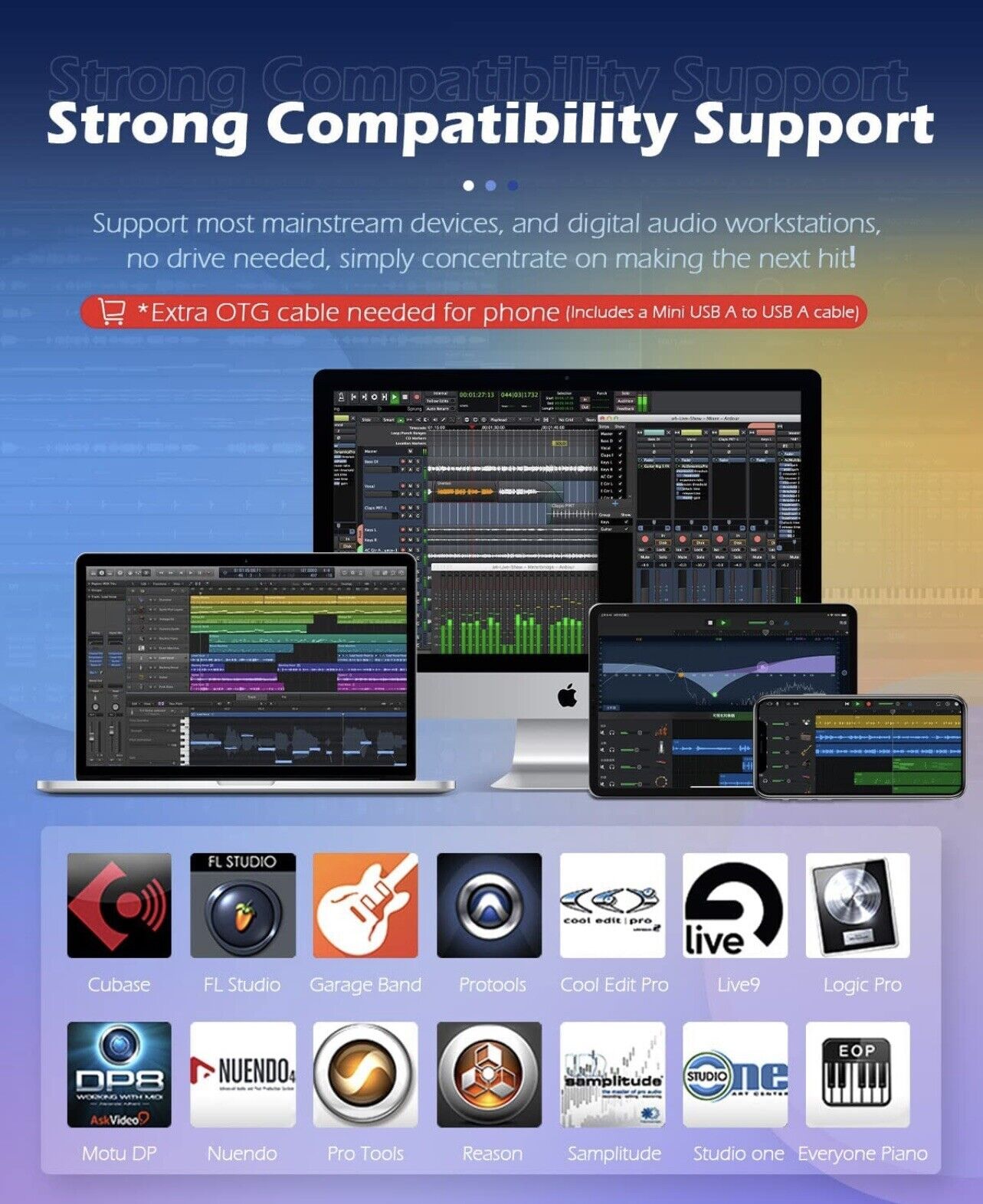 Worlde Panda Mini Black White 100mA 25 Key Portable USB MIDI Controller Keyboard - Fresh Stock Dated December 2025