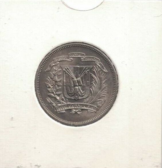 Dominican Republic 25 centavos 1972, UNC - Fresh Stock Dated December 2025
