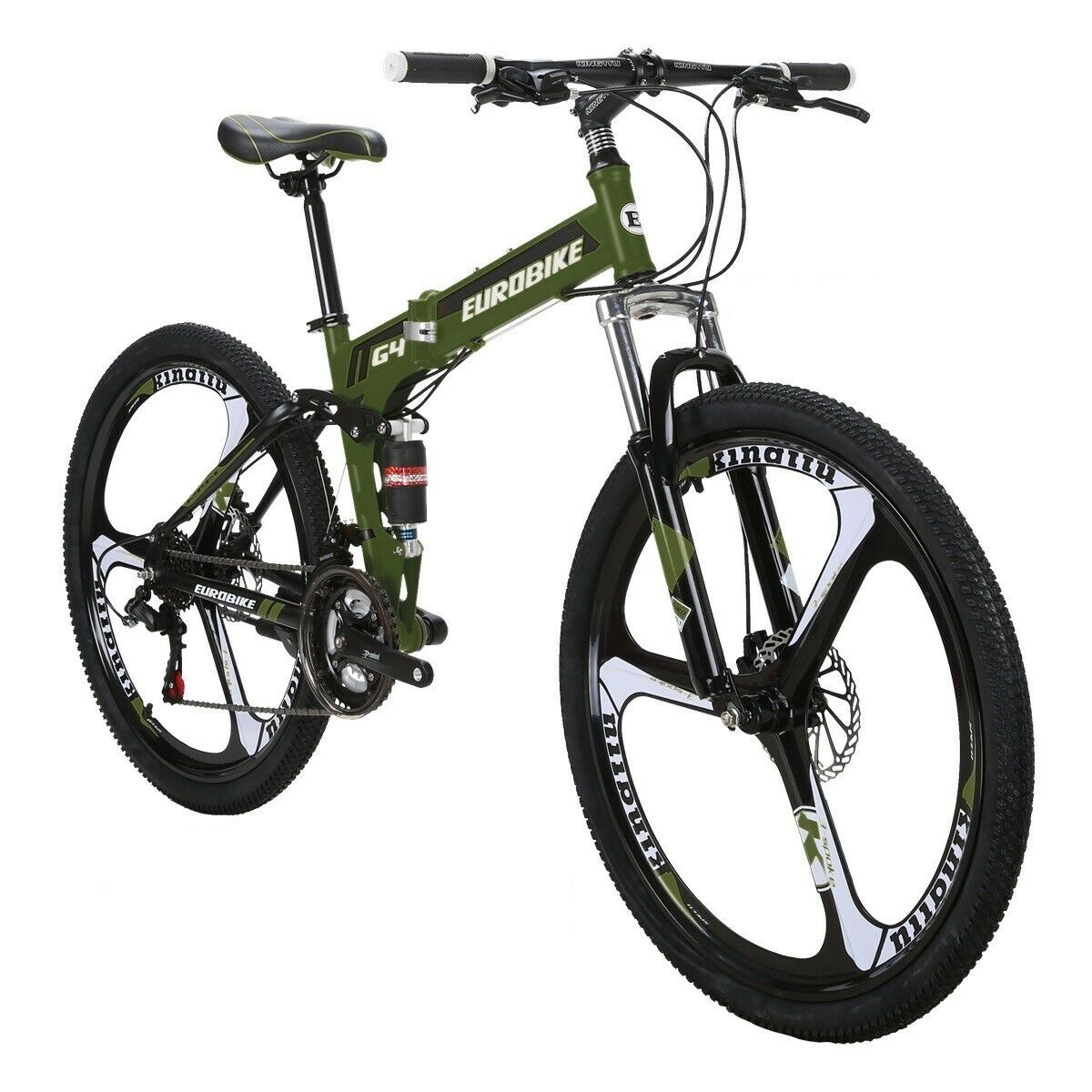 Eurobike G4 Folding Bike K Wheel Dual Suspension Folding Moutain Bike For Adult - Fresh Stock Dated January 2026