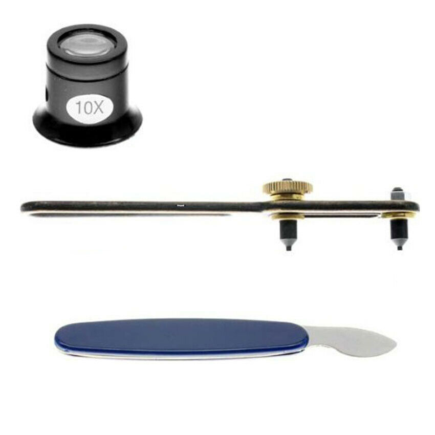 New 3pc Watch Back Opener - Case Knife Wrench Loupe Watchmakers tools - Fresh Stock Dated December 2025