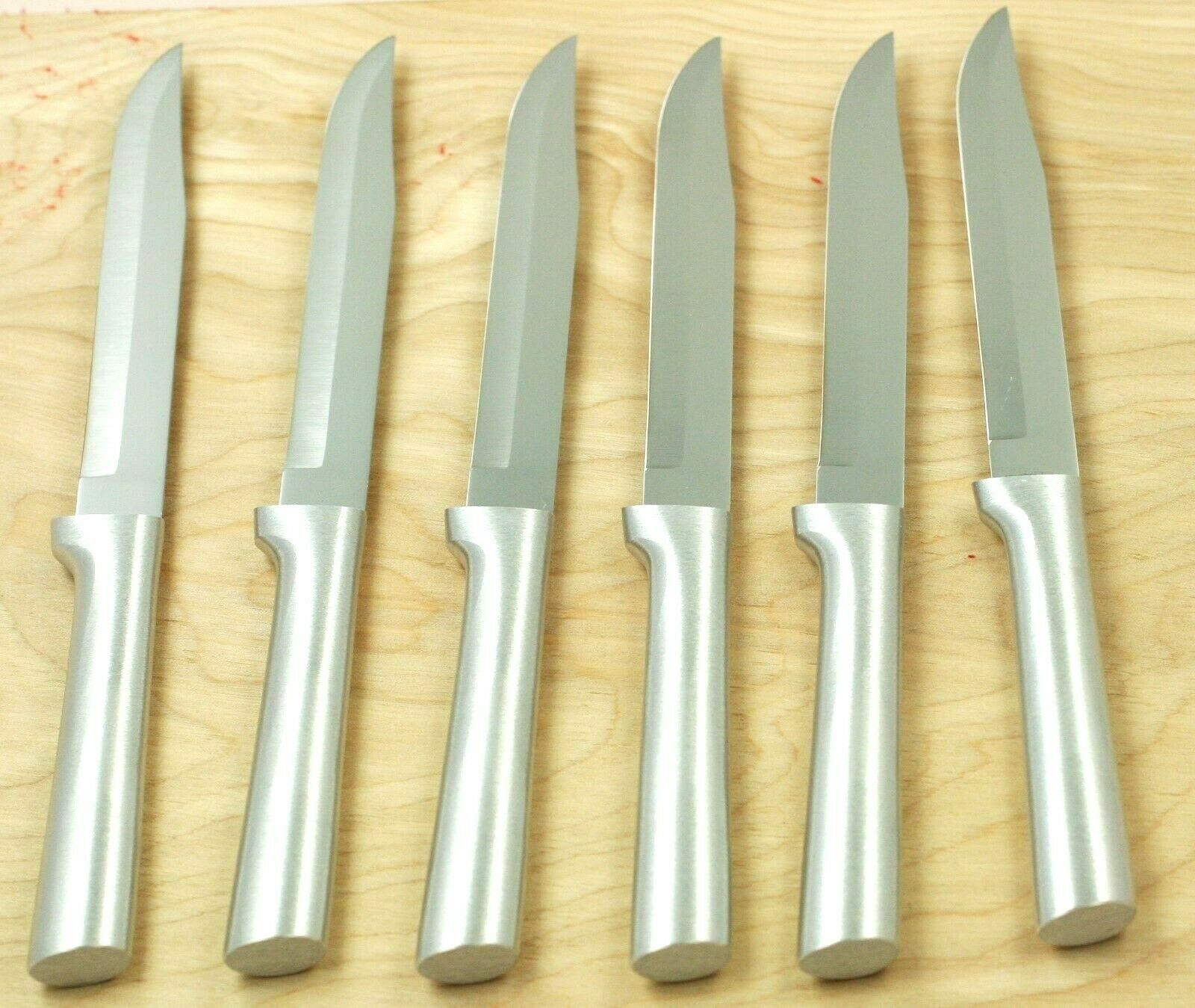 RADA R104 SET OF SIX UTILITY/STEAK KNIVES SILVER HANDLE SAME AS S06 NO BOX ! - Fresh Stock Dated January 2026