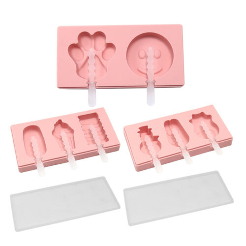 3 Pcs Homemade Popsicle Silicone with Lid, DIY Ice Cream Bar Mold Shape reusable - Fresh Stock Dated February 2026