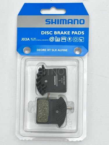 2Pr Shimano J03A Disc Brake Resin Pad w/Fin for M8100 M7100 M9000 M9020 as J02A - Fresh Stock Dated December 2025