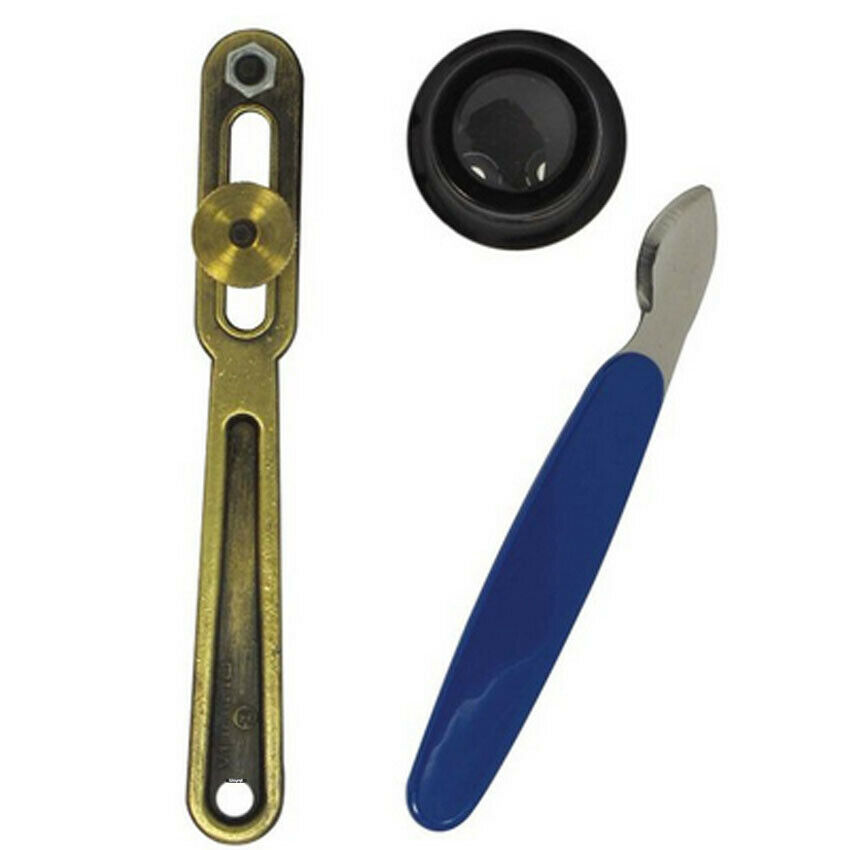 New 3pc Watch Back Opener - Case Knife Wrench Loupe Watchmakers tools - Fresh Stock Dated December 2025