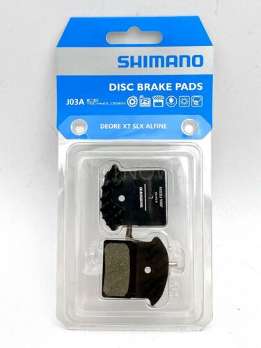2Pr Shimano J03A Disc Brake Resin Pad w/Fin for M8100 M7100 M9000 M9020 as J02A - Fresh Stock Dated December 2025