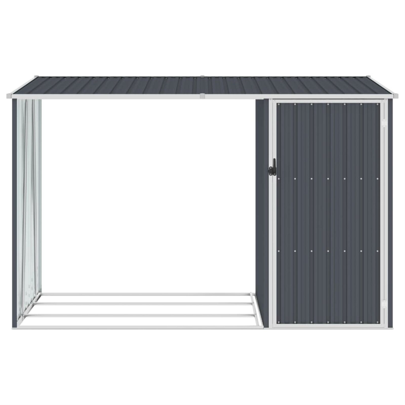 vidaXL Garden Firewood Shed Anthracite 96.5