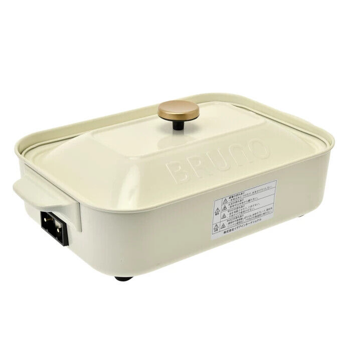 [BRUNO] Mickey, Minnie, Pluto Compact Hot Plate Japan Domestic AC:100 White New - Fresh Stock Dated February 2026