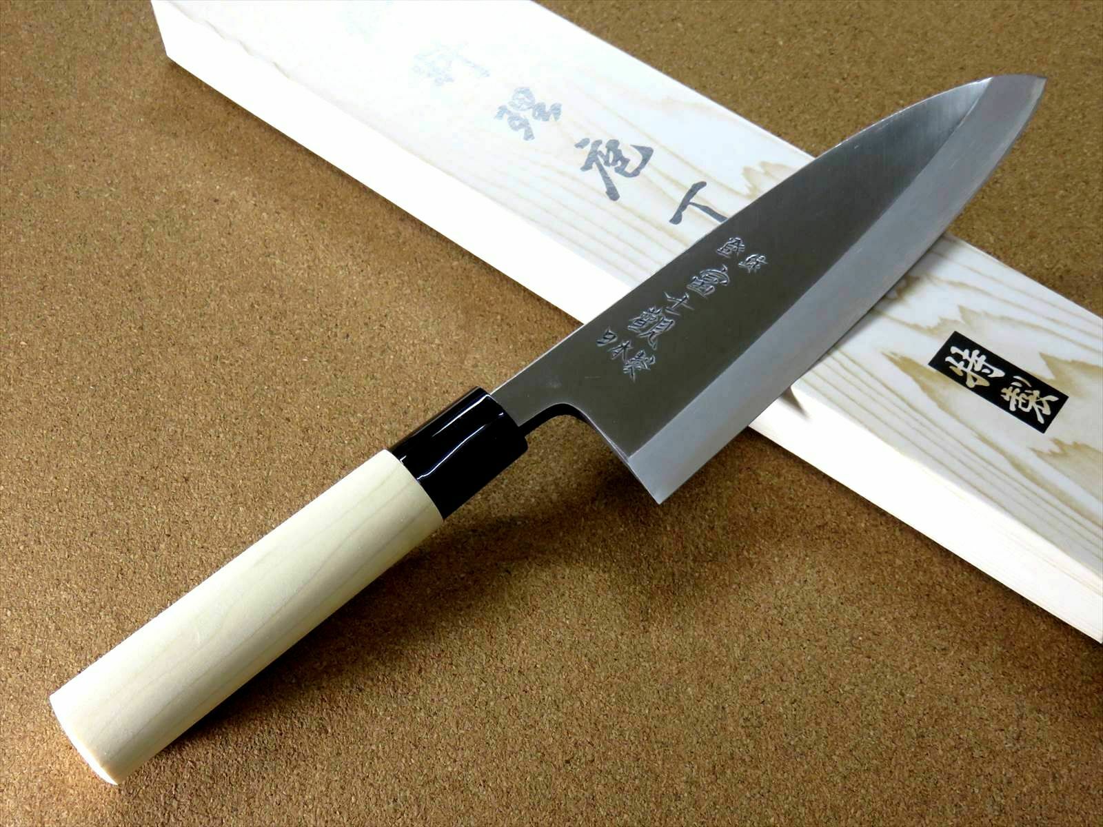 Japanese Kitchen Deba Knife 165mm 6.5 inch Single edged Right handed SEKI JAPAN - Fresh Stock Dated January 2026