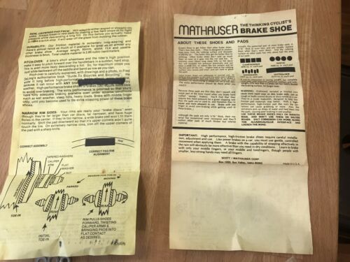 NOS 4 BMX SCOTT MATHAUSER SUPERBRAKE Threaded Post Finned Brake Pads w/extrasMG5 - Fresh Stock Dated December 2025