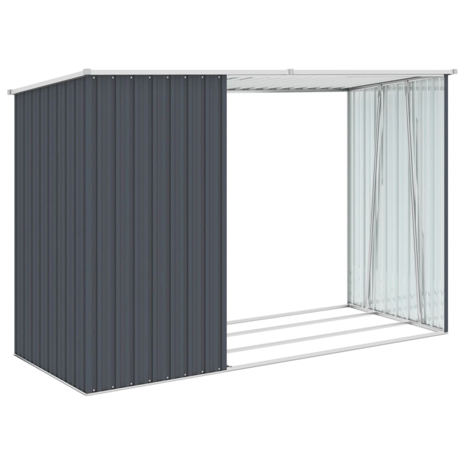 vidaXL Garden Firewood Shed Anthracite 96.5