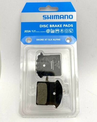 2Pr Shimano J03A Disc Brake Resin Pad w/Fin for M8100 M7100 M9000 M9020 as J02A - Fresh Stock Dated December 2025