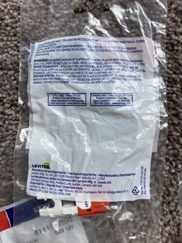 (9)Leviton Orange Cat-6 Data Grade Connector 61110-R06 - Fresh Stock Dated December 2025